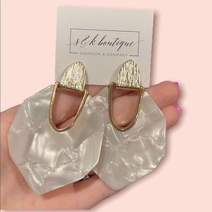White Fancy Earrings